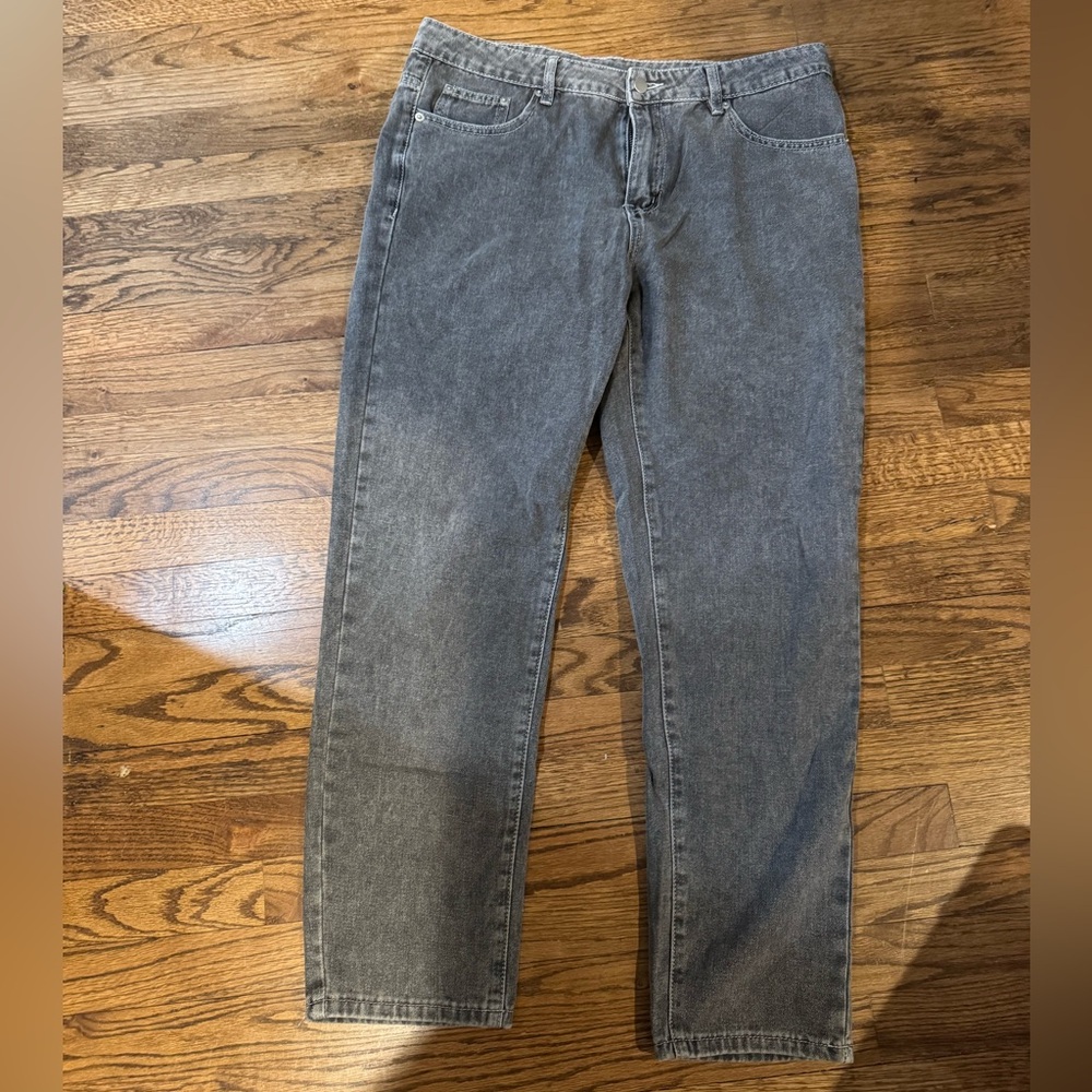 Men's Gray Straight Jeans